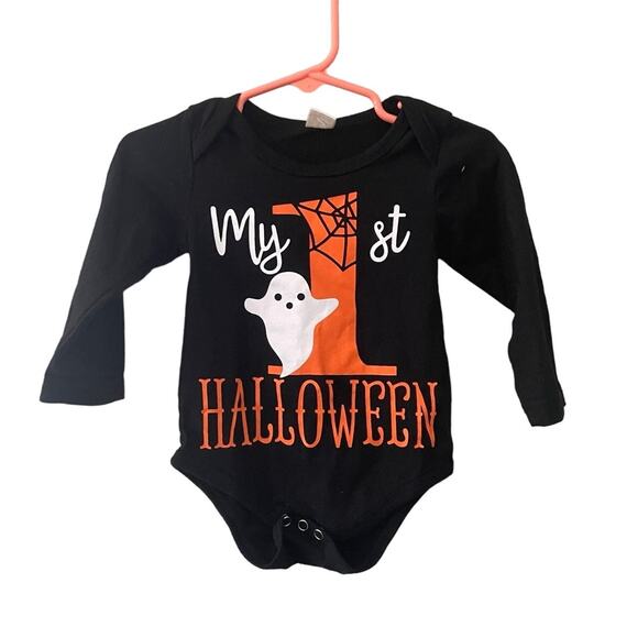 NEW Boys Girls 18-24 Months My First Halloween Shirt Onesie Bodysuit Ghost - Picture 1 of 4